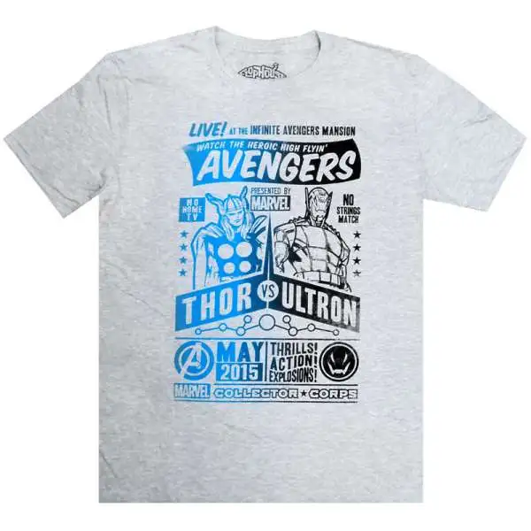 Marvel Avengers Collector Corps Thor vs. Ultron Exclusive T-Shirt [X-Large]
