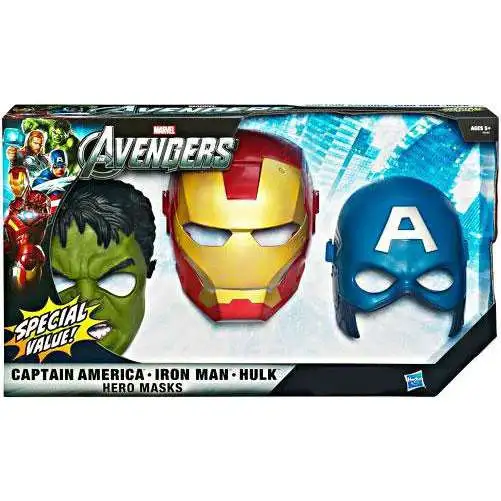 Marvel Avengers Hero Mask 3-Pack Exclusive Roleplay Toy