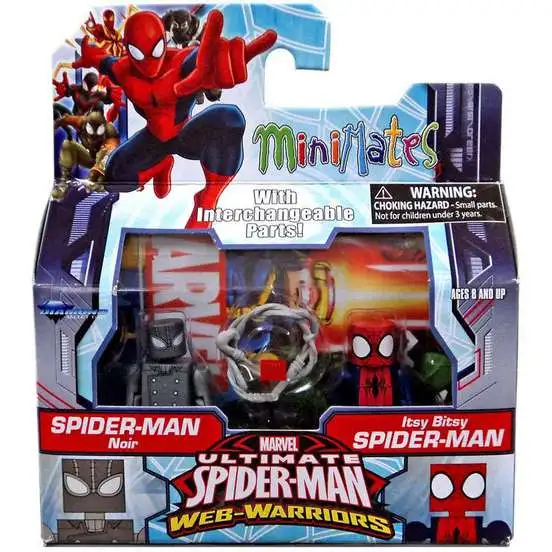 Marvel Avengers Minimates Spider-Man Noir & Itsy Bitsy Spider-Man Exclusive Minifigure 2-Pack
