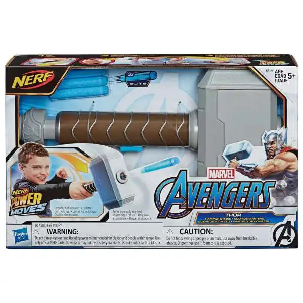 Marvel Avengers Endgame Nerf Power Moves Thor - Hammer Strike Roleplay Toy