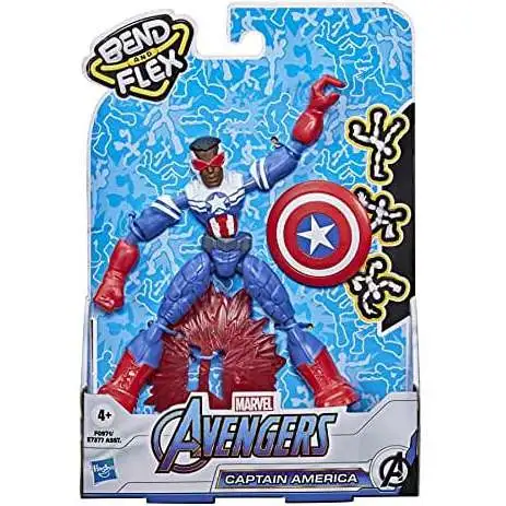 Marvel Avengers Bend & Flex Captain America Falcon Action Figure