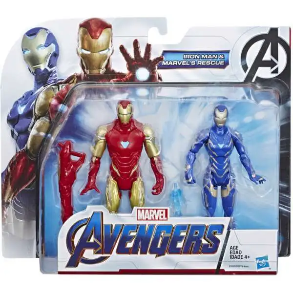 Avengers Endgame Team Pack Iron Man & Marvel's Rescue Action Figure 2-Pack