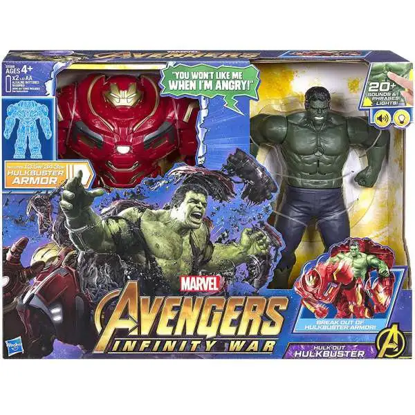 Marvel Avengers Infinity War Hulk Out Hulkbuster Deluxe Action Figure Set