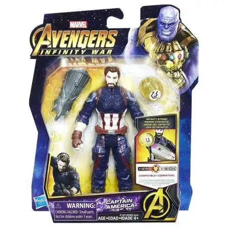 Marvel Avengers Infinity War Captain America Action Figure [with Stone]