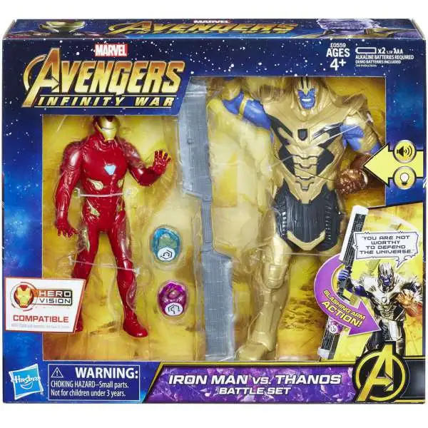 Marvel Avengers Infinity War Iron Man vs. Thanos Action Figure 2-Pack [Battle Set]