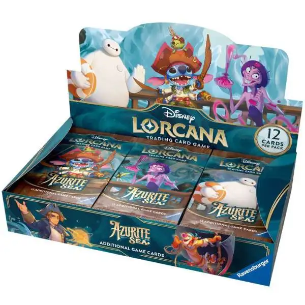 Disney Lorcana Trading Card Game Azurite Sea Booster Box [24 Packs]