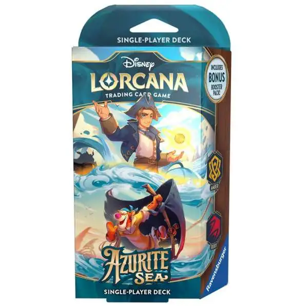 Disney Lorcana Trading Card Game Azurite Sea Amber & Ruby Starter Deck [60 Cards]