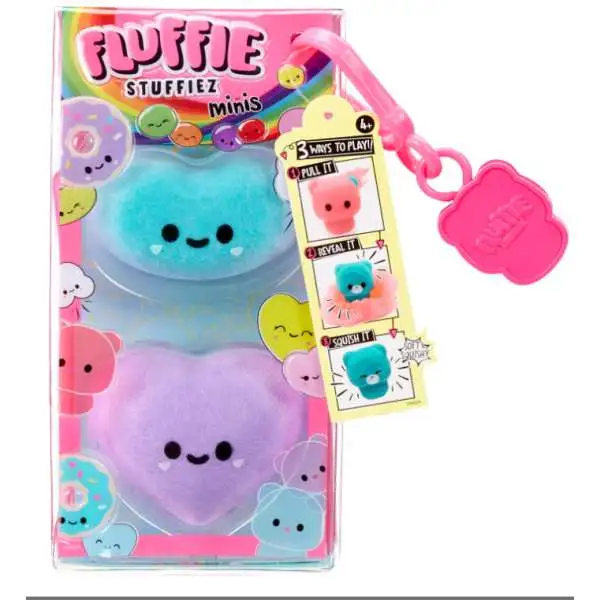 Fluffie Stuffiez Minis Jelly Bean & Heart Candy Figure 2-Pack [Soft & Squishable]