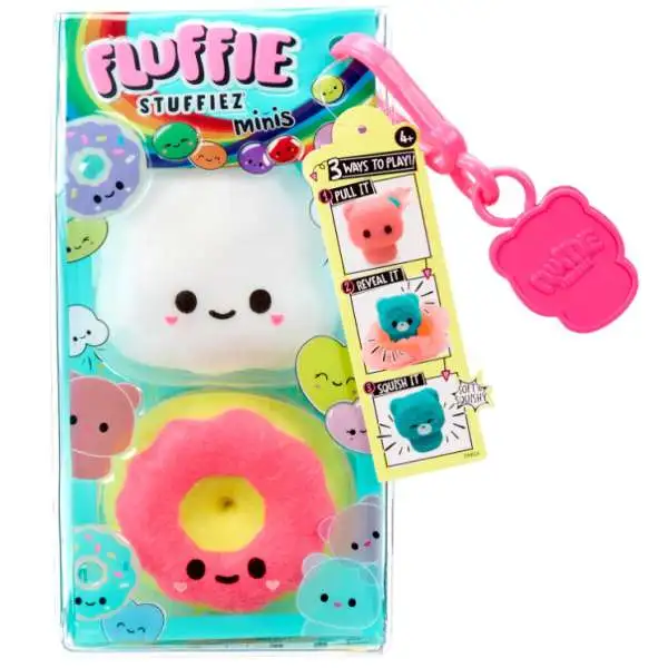 Fluffie Stuffiez Minis Popcorn & Donut Figure 2-Pack [Soft & Squishable]