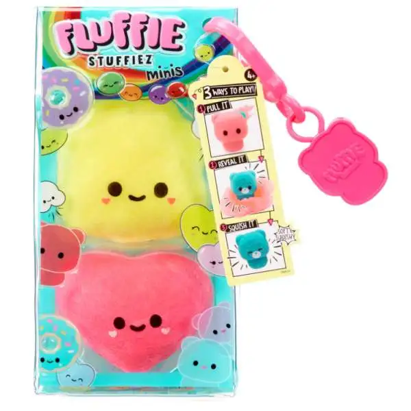 Fluffie Stuffiez Minis Popcorn & Heart Candy Figure 2-Pack [Soft & Squishable]