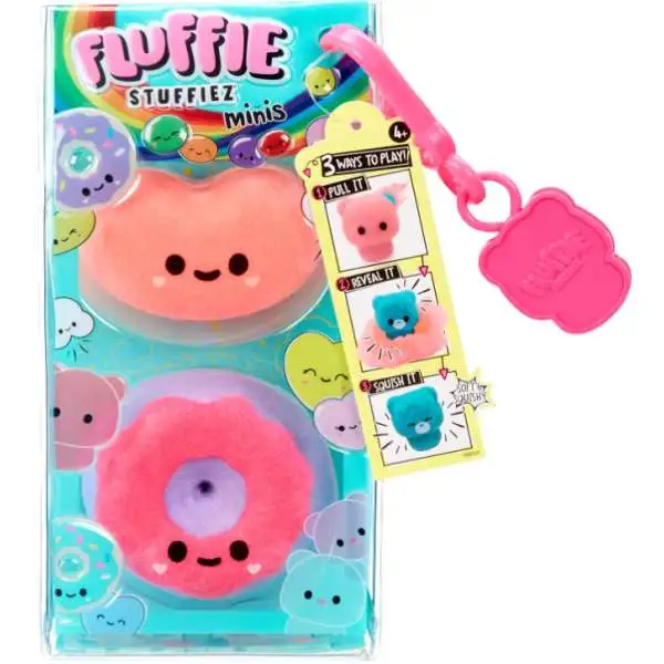 Fluffie Stuffiez Minis Jelly Bean & Donut Figure 2-Pack [Soft & Squishable] (Pre-Order ships February)