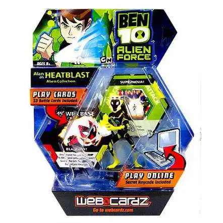 Ben 10 Alien Force Web Cardz Alan as Heatblast Starter Set [Damaged Package]