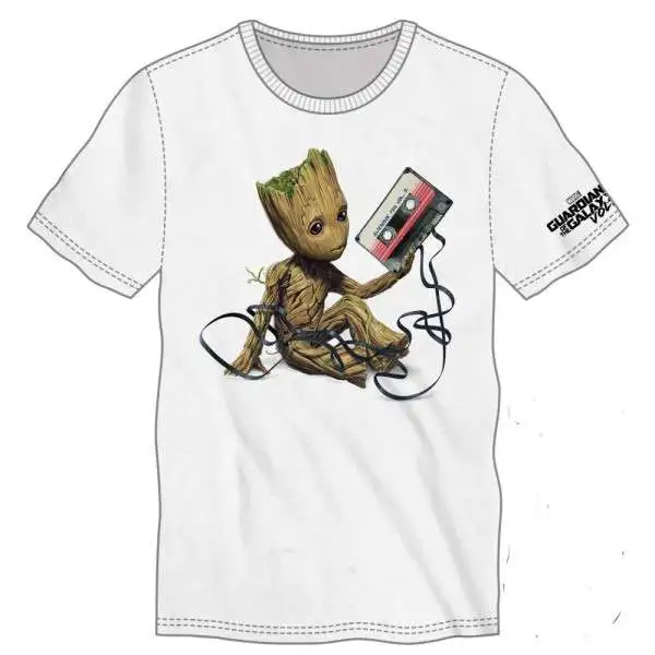 Marvel Guardians of the Galaxy Baby Groot Mixtape Tee Shirt Apparel [Extra Large]