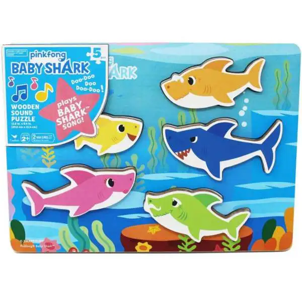 Pinkfong Baby Shark Chunky Wooden Sound Puzzle [Plays Baby Shark Song]