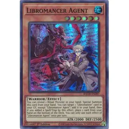 YuGiOh Battle of Chaos Super Rare Libromancer Agent BACH-EN087