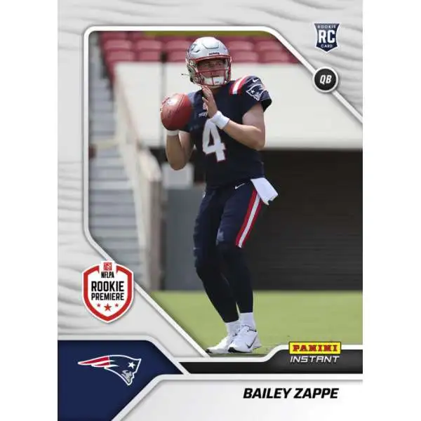 NFL New England Patriots 2022 Welcome to New England Football Bailey Zappe  500 Autographed Single Card - ToyWiz