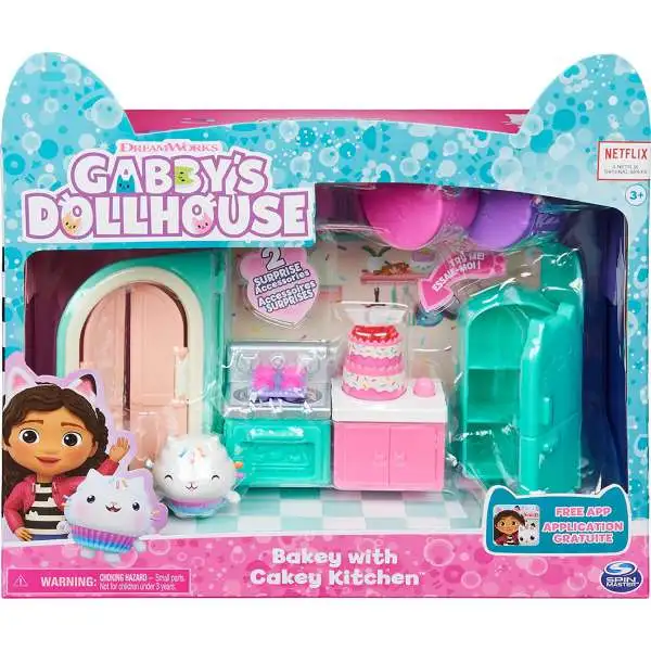 Gabby's Dollhouse Bakey with Cakey Kitchen Playset
