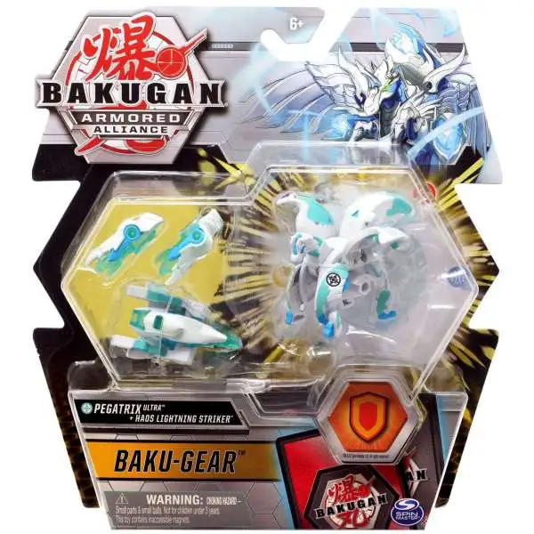 Bakugan Armored Alliance Baku-Gear Pegatrix Ultra + Haos Lightning Striker Set