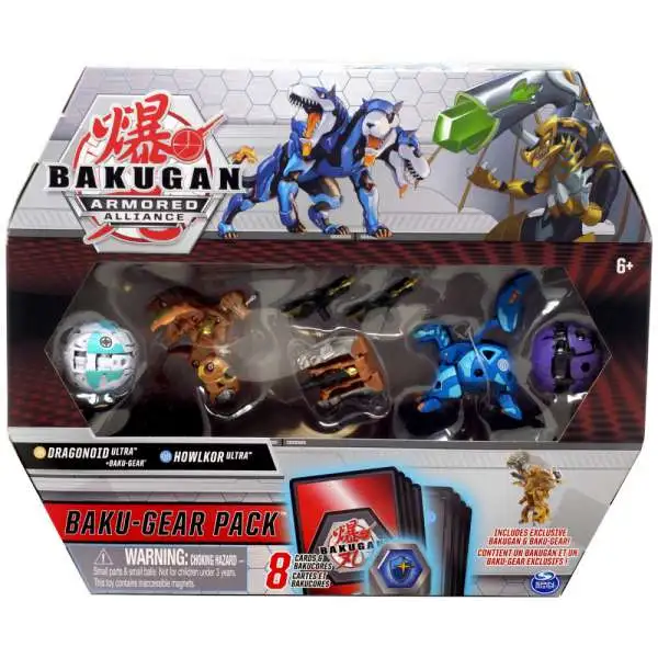 Bakugan Armored Alliance Baku-Gear Dragonoid Ultra & Howlkor Ultra Baku-Gear Pack