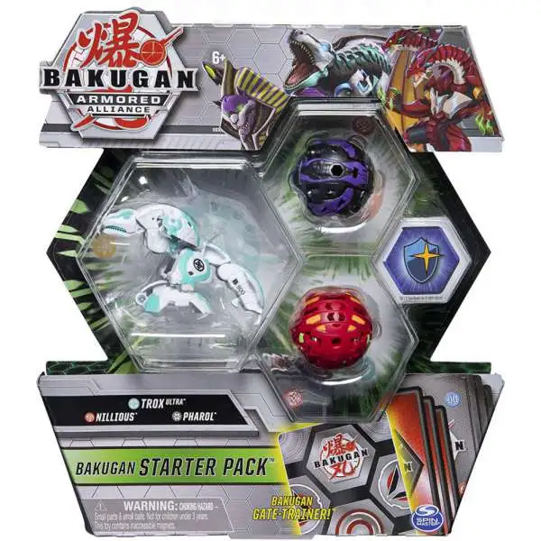 Bakugan Armored Alliance Trox Ultra, Nillious & Pharol 3-Figure Starter Pack