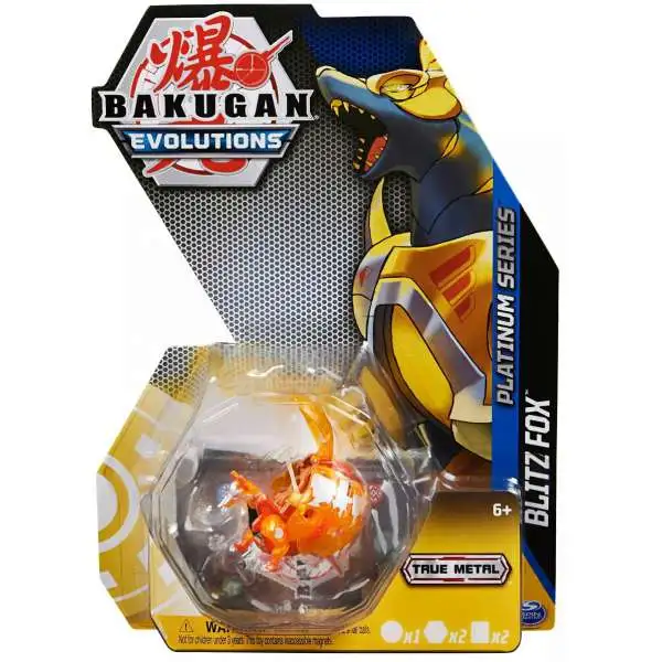 Bakugan Evolutions Platinum Series Blitz Fox Single Figure & Trading Card [Gold]