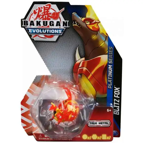 Bakugan Evolutions Platinum Series Blitz Fox Single Figure & Trading Card [Red]