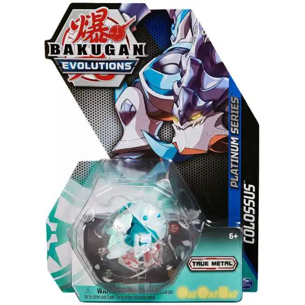 Bakugan Evolutions Platinum Series Colossus Single Figure & Trading Card [White]