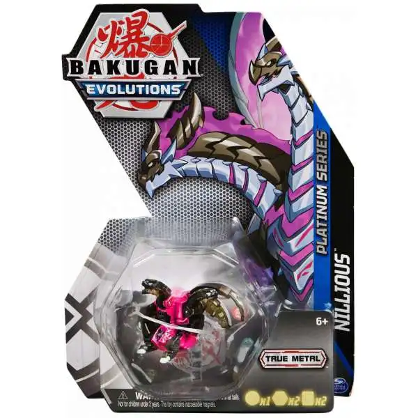 Bakugan Evolutions Platinum Series Nillious Single Figure & Trading Card [Black]
