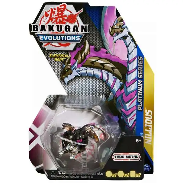 Bakugan Evolutions Platinum Series Nillious Single Figure & Trading Card [Elemental Rare]
