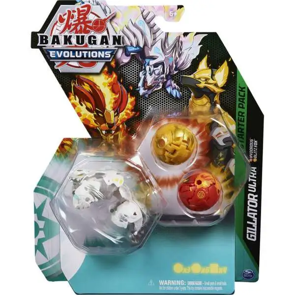 Bakugan Evolutions Starter Pack Gillator Ultra, Hydorous & Blitz Fox 3-Figure Pack