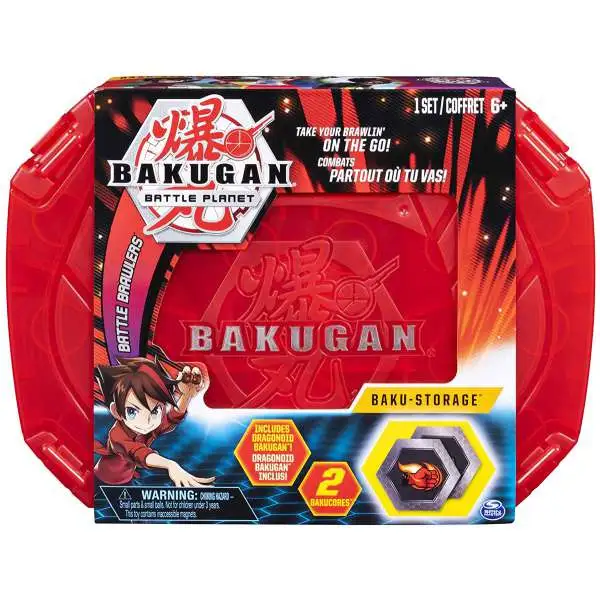 Bakugan Battle Planet Battle Brawlers Baku-Storage Storage Case [Red, Includes Dragonoid]