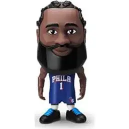 5 Surprise Philadelphia 76ers NBA Ballers Series 1 James Harden Figure [Blue Road Jersey, Comes with Court Base, Sticker, Card & Ball Loose]