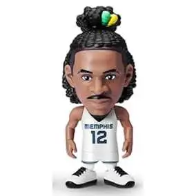 5 Surprise Memphis Grizzlies NBA Ballers Series 1 Ja Morant Figure [White Home Jersey, Comes with Court Base, Sticker, Card & Ball Loose]