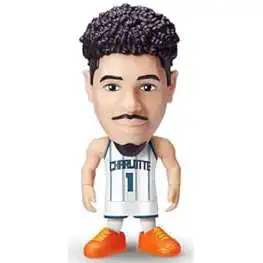 5 Surprise Charlotte Hornets NBA Ballers Series 1 LaMelo Ball Figure [White Home Jersey, Comes with Court Base, Sticker, Card & Ball Loose]