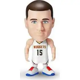 5 Surprise Denver Nuggets NBA Ballers Series 1 Nikola Jokic Figure [White Home Jersey, Comes with Court Base, Sticker, Card & Ball Loose]