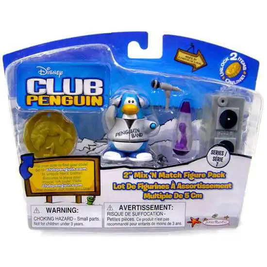 Club Penguin Mix 'N Match Series 7 Band Member Party Set Mini Figure Set