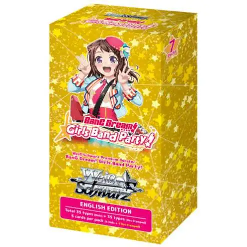 Weiss Schwarz Trading Card Game Bang Dream! Girls Band Party Premium Booster Box [7 Packs]