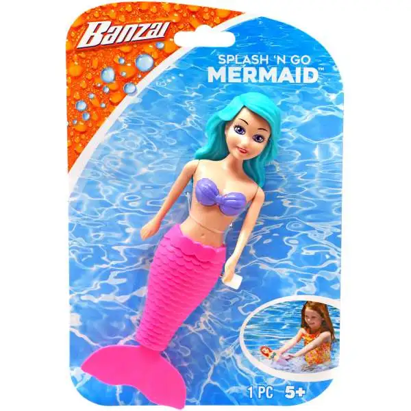 Banzai Splash 'n Go Mermaid Bath Toy [Pink Tail]