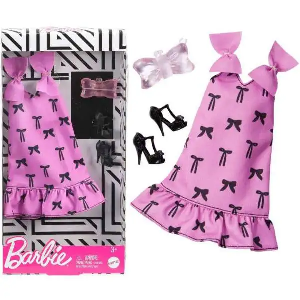 Barbie Complete Look Pink Bow Dress Fashion Pack