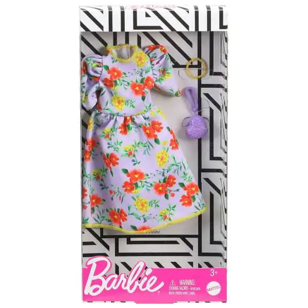 Barbie Complete Look Purple Floral Dress Fashion Pack