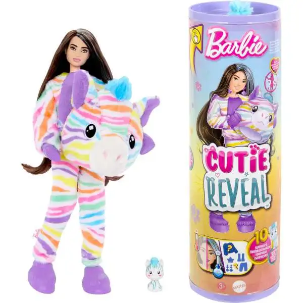 Barbie Cutie Reveal Color Dreams Series Zebra Surprise Doll