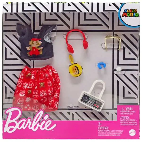 Barbie Super Mario Fashion Pack [Version 2, Damaged Package]
