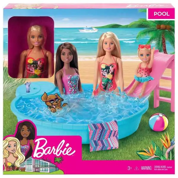 Barbie Pool Playset [Blonde, Damaged Package]