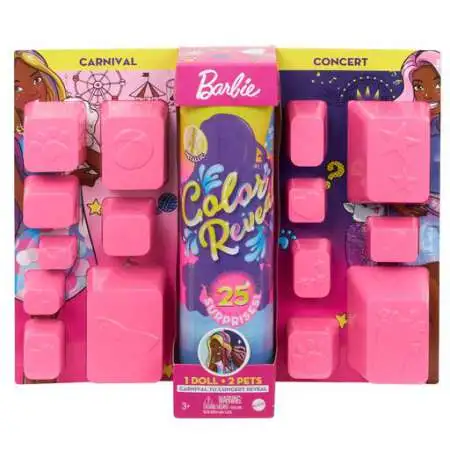 Barbie Color Reveal Carnival / Concert Ultimate Surprise Doll [1 Doll & 2 Pets]