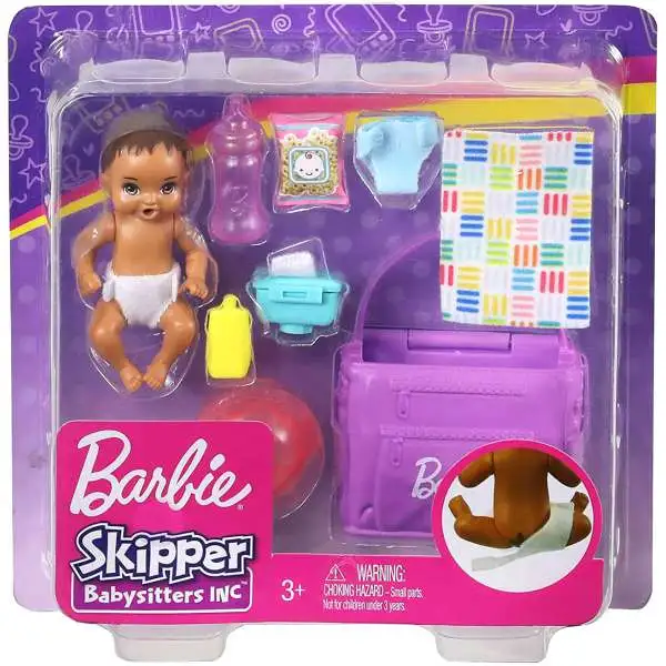 Barbie Skipper Babysitters Inc Feeding & Changing Mini Doll Playset