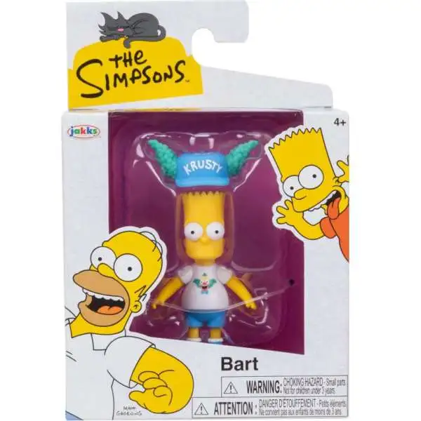 The Simpsons Scaled Figures Wave 3 Bart 2.5-Inch Mini Figure [Krusty the Clown Hat]