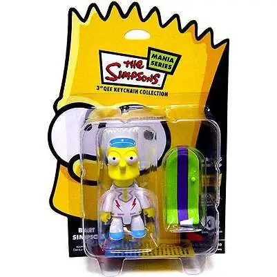 The Simpsons Mania Series Bart Simpson 3-Inch Qee Keychain [Daredevil]
