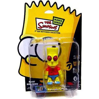 The Simpsons Mania Series Bart Simpson 3-Inch Qee Keychain [Fly]