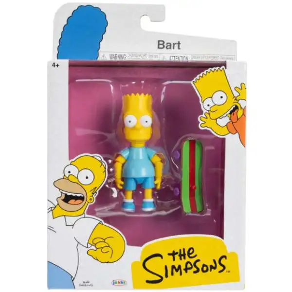 The Simpsons Wave 4 Bart Action Figure [Blue Shirt with Skateboard]