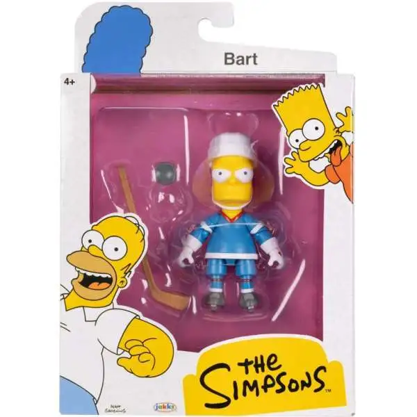 The Simpsons Wave 5 Bart Action Figure [Hockey Uniform, Damaged Package]